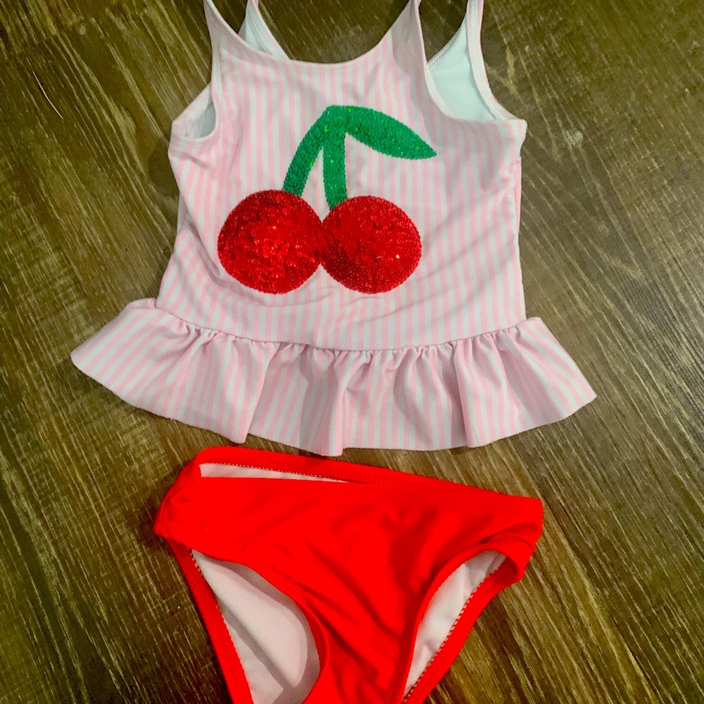 18 month, Cat & Jack res cherry bathing suit, EUC